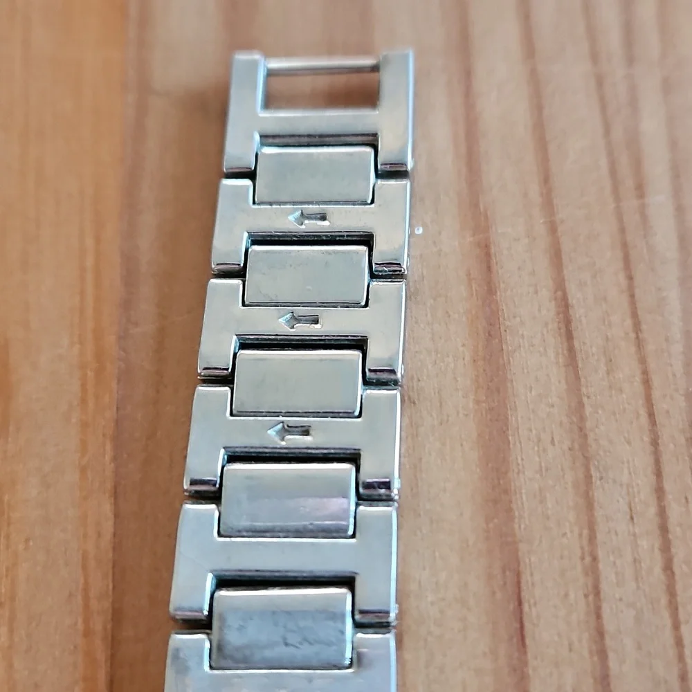 Silver and crystal fashion watch